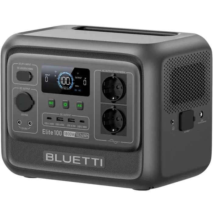 BLUETTI Elite 100 V2 1024Wh — зарядна станція 1800W (пік 2700W) з LiFePO4, UPS 10 мс і Turbo 80% за 45 хв