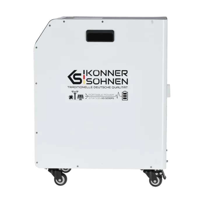 Портативна електростанція 3-в-1 Könner & Söhnen KS 5200PS 5.12 кВт·год LiFePO4 (5200W, чистий синус, MPPT 450V, UPS <10 мс, 48V DC Tandem Power)