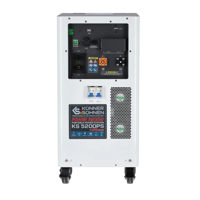 Портативна електростанція 3-в-1 Könner & Söhnen KS 5200PS 5.12 кВт·год LiFePO4 (5200W, чистий синус, MPPT 450V, UPS <10 мс, 48V DC Tandem Power)
