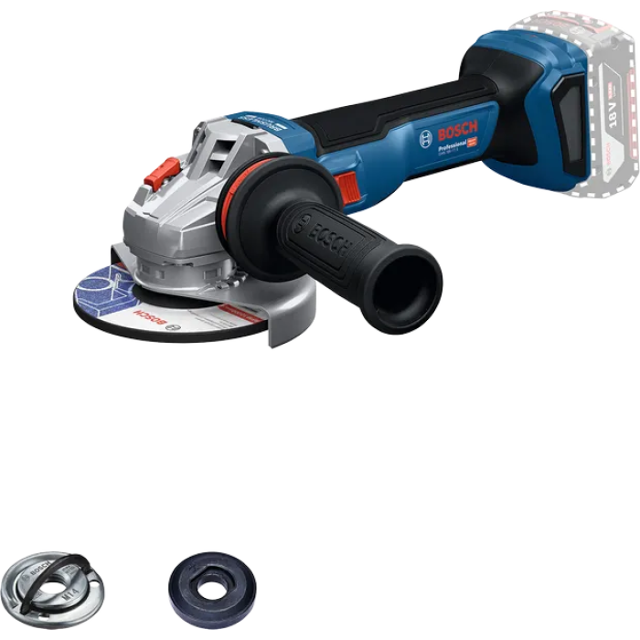 Аккумуляторная угловая шлифмашина Bosch GWS 18V-11 S Professional (2×5Ah + GAL 1880 CV)