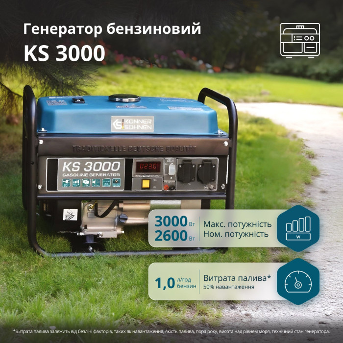Бензиновий генератор «Könner & Söhnen» KS 3000