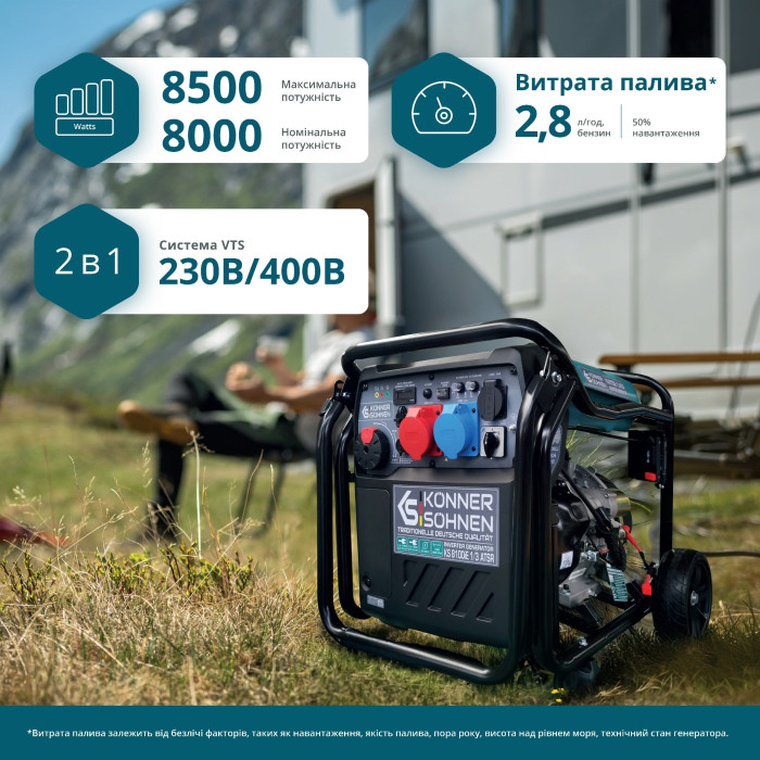 Инверторный генератор KS 8100iE 1/3 ATSR