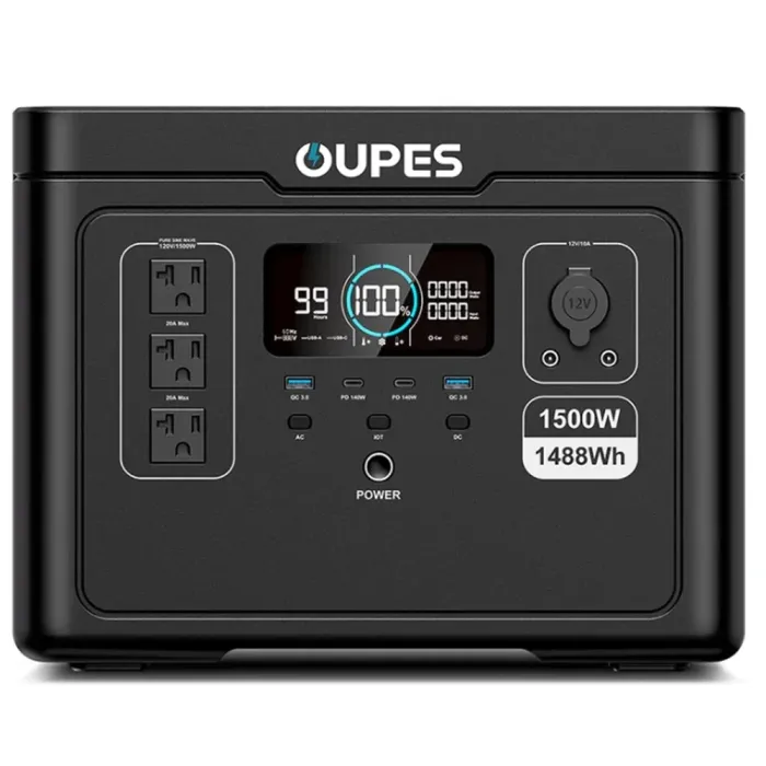 OUPES Exodus1500 — портативна зарядна станція 1500W (пік 3600W), 1488Wh