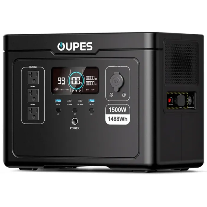 OUPES Exodus1500 — портативна зарядна станція 1500W (пік 3600W), 1488Wh