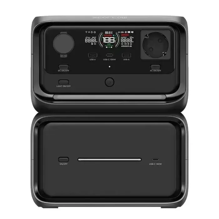 Зарядна станція EcoFlow RIVER 3 Max Plus 858Wh LiFePO4 — 600 W (пік 1200 W), 3×230 В, тиха