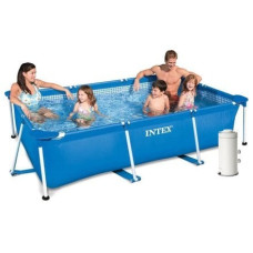 Каркасний басейн Intex 28272-4, 300 х 200 х 75 см (басейн, підстилка, фільтр 2 006 л/год, тент)
