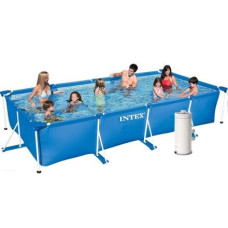 Каркасний басейн Intex 28273-4, 450 х 220 х 84 см (басейн, підстилка, фільтр 3 875 л/год, тент)
