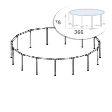 Набір: Каркас для каркасного басейну Intex 10096-01. Розмір 366 x 76 см (Metal Frame)