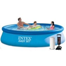Надувний басейн Intex 28143-4, 396 х 84 см (чаша, фільтр 3 785 л/год, підстилка, тент, насос)