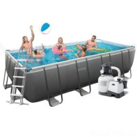 Каркасний басейн Intex 26356-5в1, 549 х 274 х 132 см (басейн, підстилка, драбина, фільтр 7 900 л/год, тент)