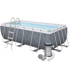 Каркасний басейн Bestway 56722, 412 х 201 х 122 см (басейн, драбина, фільтр 2 006 л/год)