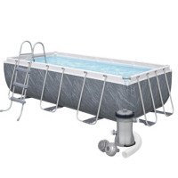 Каркасний басейн Bestway 56721, 404 х 201 х 100 см (басейн, драбина, фільтр 2 006 л/год)