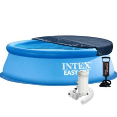 Надувний басейн Intex 28110-5, 244 х 76 см (басейн, підстилка, насос, фільтр 2 006 л/год, тент)