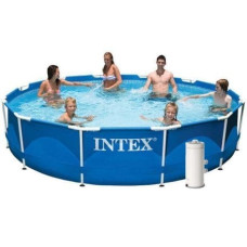 Каркасний басейн Intex 28210-4, 366 x 76 см (басейн, підстилка, фільтр 3 875 л/год, тент)