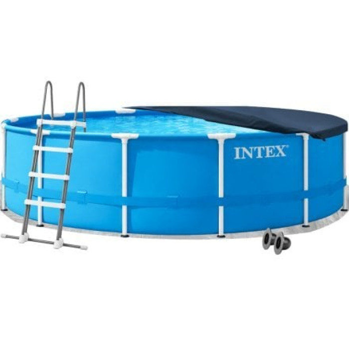 Каркасний басейн Intex 28242-1, 457 x 122 см (каркас, чаша, тент, підстилка, драбина)