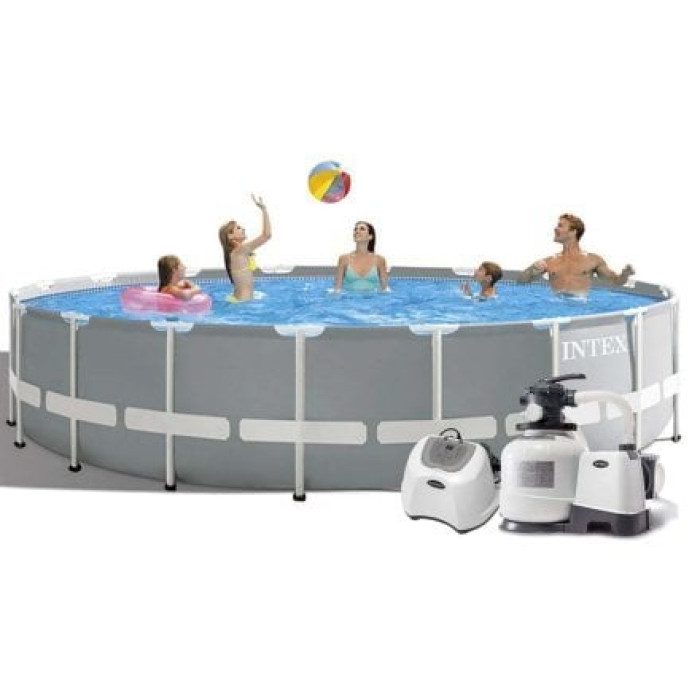 Каркасний басейн Intex 26732-11,549 x 122 см (7 г/год, 7 900 л/год, драбина, тент, підстилка, набір для догляду)