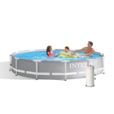 Каркасний басейн Intex 26710-5, 366 x 76 см (каркас, чаша, фільтр 3 785 л/год, тент, підстилка)