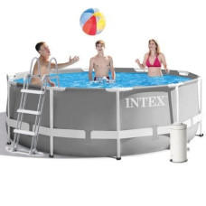 Каркасный бассейн Intex 26706-5, 305 х 99 см (басейн, підстилка, драбина, фільтр 2 006 л/год, тент)