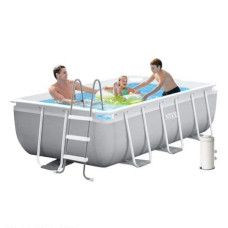 Каркасний басейн Intex 26784-5, 300 х 175 х 80 см, (басейн, підстилка, драбина, фільтр 3 785 л/год, тент)