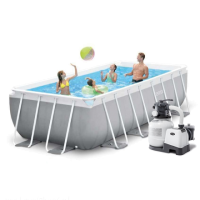 Каркасний басейн Intex 26788-5, 400 x 200 x 100 см (басейн, підстилка, драбина, фільтр 7 900 л/год, тент)