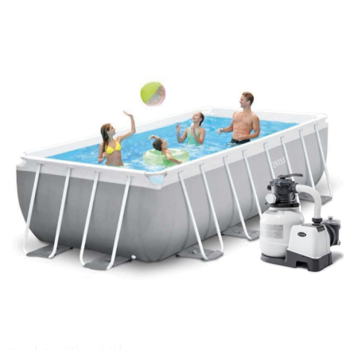Каркасний басейн Intex 26788-5, 400 x 200 x 100 см (басейн, підстилка, драбина, фільтр 7 900 л/год, тент)