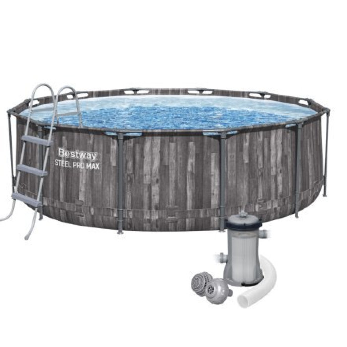 Каркасний басейн Bestway 5614X, 366 х 100 см (басейн, драбина, фільтр 2 006 л/год)