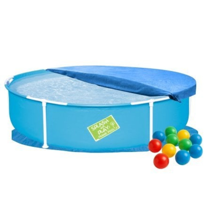 Каркасный бассейн Bestway 56283-4, 152 х 38 см, (басейн, підстилка, тент, кульки)