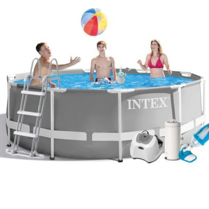Каркасний басейн Intex 26706-6, 305 x 99 см (4 г/год, 3 785 л/год, драбина, тент, підстилка, набір для догляду)