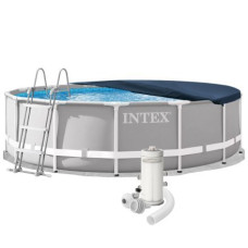 Каркасний басейн Intex 26720, 427 х 107 см (басейн, підстилка, драбина, фільтр 3 785 л/год, тент)