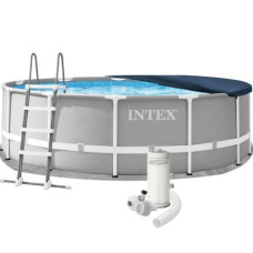 Каркасний басейн Intex 26726 457 x 122 см (басейн, підстилка, драбина, фільтр 3 785 л/год, тент)