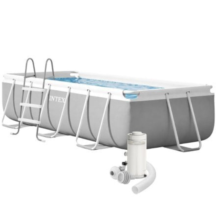 Каркасний басейн Intex 26784, 300 х 175 х 80 см, (басейн, драбина, фільтр 2 006 л/год)