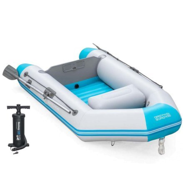 Двомісний надувний човен Bestway 65177 Corinth Elite, 230 х 130 х 33 см,  (весла, ручний насос)