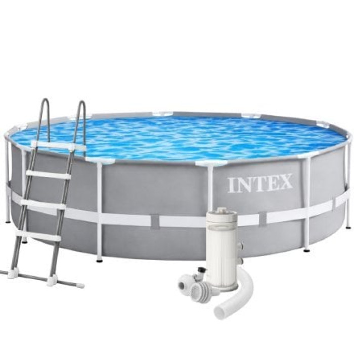 Каркасний басейн Intex 26718FR, 366 x 122 см (басейн, драбина, фільтр 3 785 л/год)