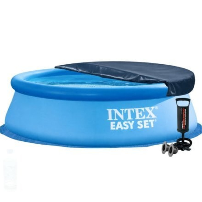 Надувний басейн Intex 28110-4в1, 244 х 76 см (басейн, підстилка, насос, тент)