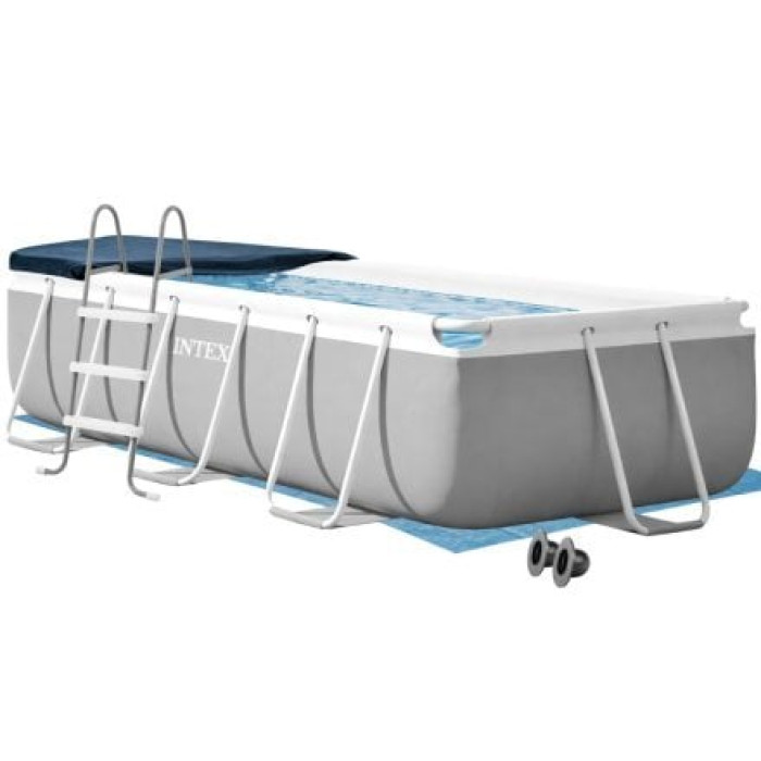 Каркасний басейн Intex 26784-4в1, 300 х 175 х 80 см (басейн, підстилка, драбина, тент)