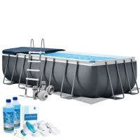 Каркасный бассейн Intex 26356-6в1, 549 х 274 х 132 см (басейн, підстилка, драбина, альгенікс, хлор таблетки, тент)