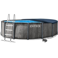 Каркасний басейн Intex 26742-4в1, 457 x 122 см (басейн, підстилка, драбина, тент)
