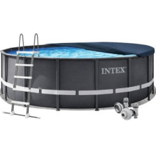 Каркасний басейн Intex 26330-4в1, 549 x 132 см (басейн, підстилка, драбина, тент)