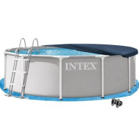 Каркасний басейн Intex 26716-4в1, 366 х 99 см (басейн, підстилка, драбина, тент)