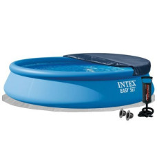 Надувний басейн Intex 28158-4в1, 457 х 84 см (басейн, підстилка, насос, тент)