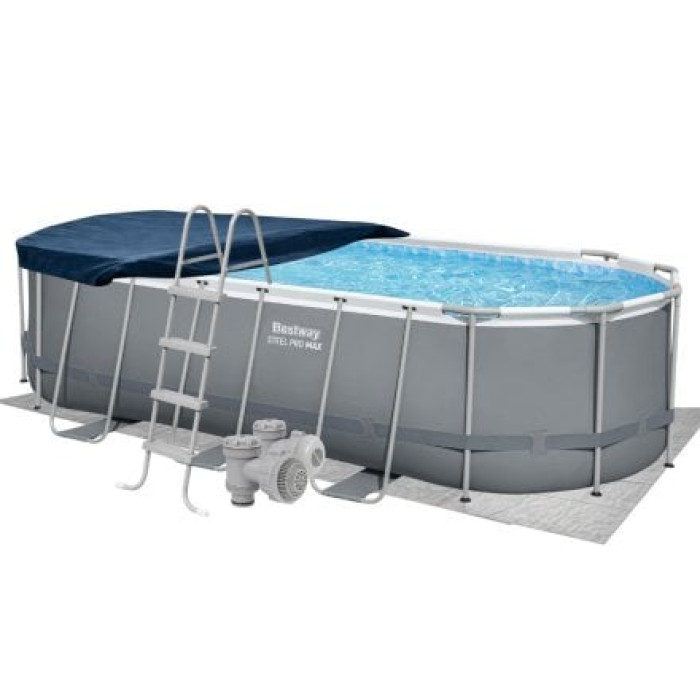 Каркасний басейн Bestway 56710-4в1, 549 x 274 x 122 см (басейн, підстилка, драбина, тент)