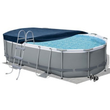 Каркасный бассейн Bestway 56448-4в1, 488 х 305 х 107 см (басейн, підстилка, драбина, тент)