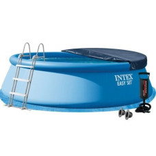 Надувний басейн Intex 26166-5в1, 457 х 107 см (басейн, підстилка, насос, драбина, тент)