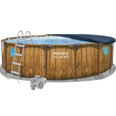 Каркасный бассейн Bestway 56725-4в1 488 х 122 см (басейн, підстилка, драбина, тент)