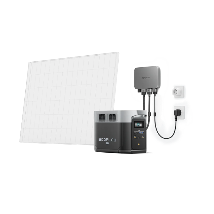Комплект EcoFlow PowerStream - мікроінвертор 600W та зарядна станція Delta Max — фото