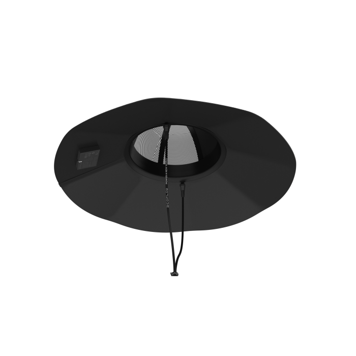 Сонячний капелюх EcoFlow Power Hat 12 Вт - Чорна L-XL — фото