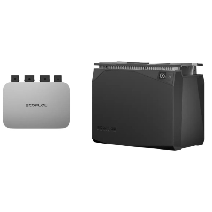 Комплект EcoFlow PowerStream - мікроінвертор 800W+ Power Kit Battery 2kWh — фото