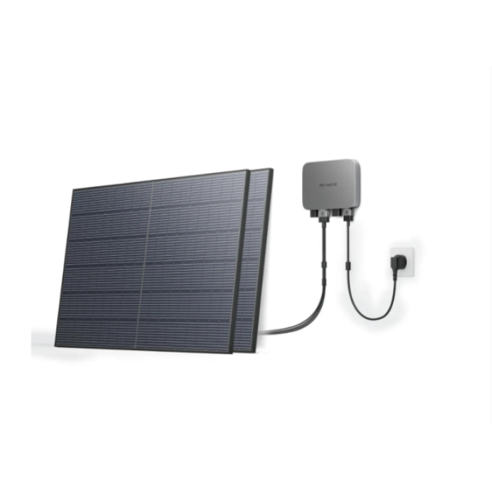 Комплект EcoFlow PowerStream - мікроінвертор 800W та солнечные панели 2х400 — фото