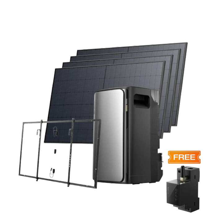 Комплект EcoFlow STREAM ULTRA/Solar Panel 4*400 з кріпленнями Balcony Hook Kit/Розумний лічильник Smart Meter — фото